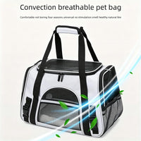 Cat Carrier Bag, Airline Approved Soft Carrier for Cats & Small Dogs – Essentials for Cats - Black With Gray - image 3