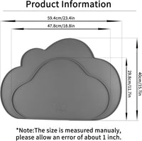 Silicone Pet Placemat for Dogs and Cats - 23.4"L x 15.7"W / Grey - image 2