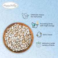 Sunflower Hearts & Chips Bird Food 15 lbs No Mess, No Waste Seed No Grow Formula Ideal for Wild Birds, Finches, Sparrows, and Year-Round Feeding.