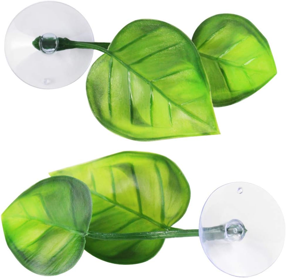 Lystaii 4pcs Betta Fish Leaf Pad with Suction Cup - image 4