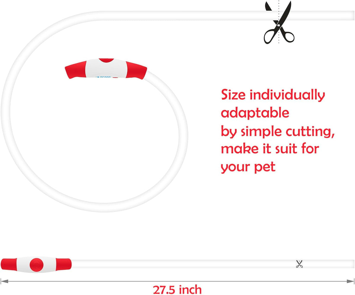 Led Dog Collar, BSEEN USB Rechargeable Flash Light up Dog Collar – Essentials for Dogs - Red - image 4