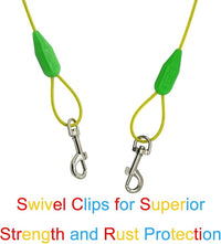 Petest 15ft Tie-Out Cable with Crimp Cover for Small Dogs Up to 35 Pounds