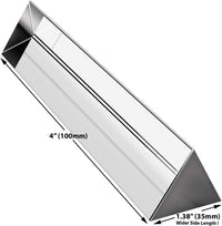 Amlong Crystal 2.5 inch Optical Glass Triangular Prism for Teaching - 4 Inch - image 2