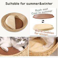 Wooden Cat Tower for Large Cats 63’‘, Modern Multi-Level Condo with Natural Wood, Indoor Cat Furniture for Medium and Big Pets (White 81007s)