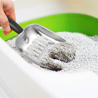 Cat Litter Scoop -Metal Cat Litter Scoop-Sturdy Mesh Scooper - Mesh Shovel-Easy to Clean - Suitable for Cat Litter Box -Black