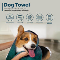 Extra Large Dog Towel Soft Absorbent Bath Pet Towels for Drying Dogs, Elastic Terry Microfiber Soft Towel, Machine Washable, Quick Dry, Multipurpose (L, XL, 2XL) (Red, 2XL)