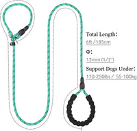 Slip Lead for Dogs, No Pull Training Leash, Padded Handle – Essentials for Dogs - L-1/2"x6'(110-250lbs) / Turquoise - image 2