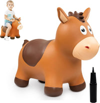 ZOOJOY Inflatable Horse Hopping Toy - Brown Horse
