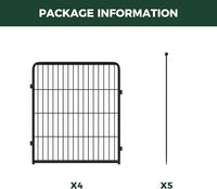 FXW Rollick Unleashed Dog Playpen for Indoor, Yard, RV Camping, 32 inch 4 Panels for Small and Medium Dogs, Black│Patented