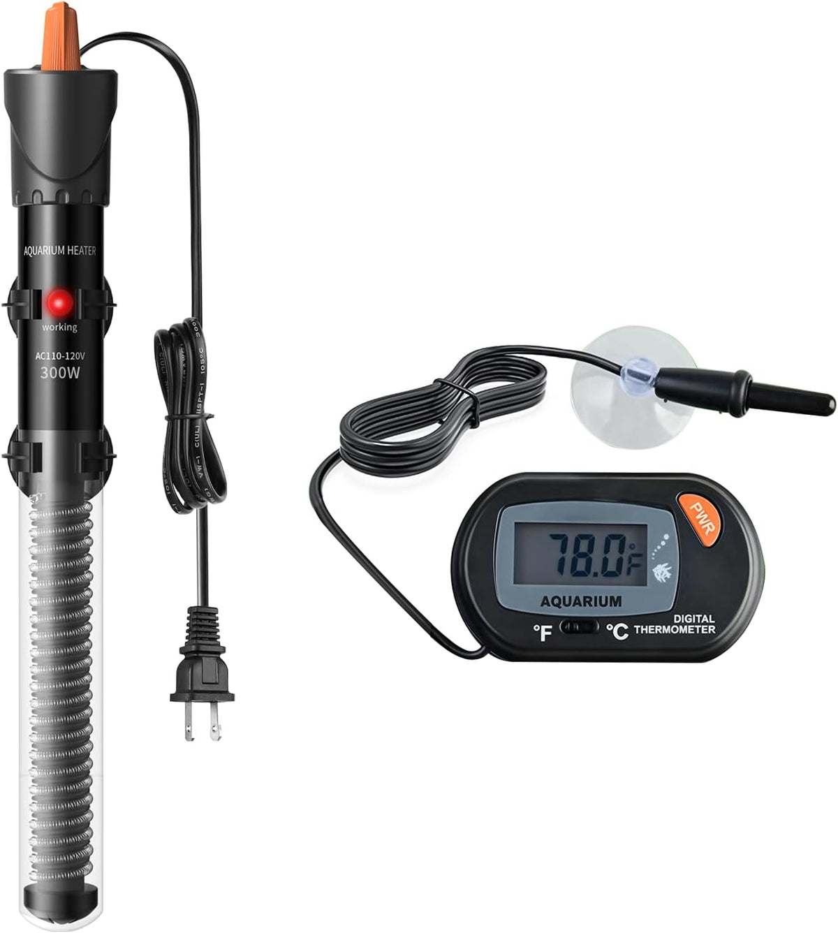 HiTauing Aquarium Heater 25W/50W/100W/200W/300W - 300w