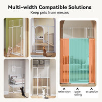COMOMY 71" Extra Tall Pet Gate - White / 71" Tall x 43" Wide - image 4