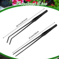 Lasnten 2 Pcs Reptile Feeding Tongs, Long - Black / 10 Inch, 10.5 Inch - image 2
