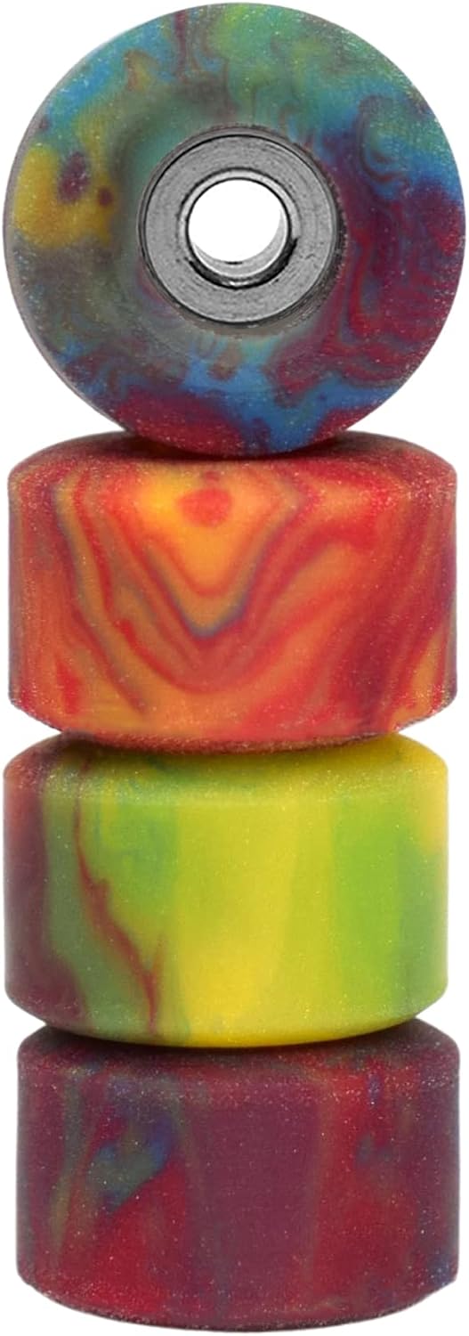 Teak Tuning Apex 61D tie dye swirl urethane fingerboard wheels, 7.7mm - view 11