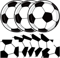 40 Pcs Basketball Plates and Napkins Set - Soccer