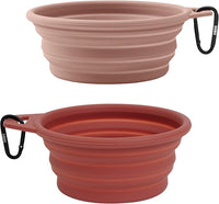 OHMO Large Collapsible Dog Bowls, (2 Pack 27oz/800ml) Premium Silicone Portable Travel Water Food Foldable Bowls Pet Feeding Bowl for Outdoor Camping Hiking