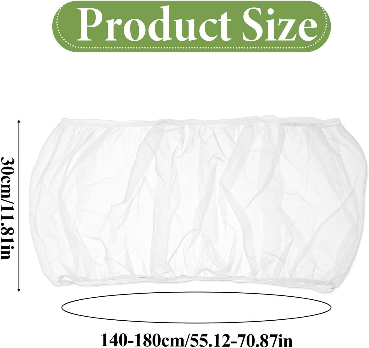 Trinkrittey Bird Cage Seed Catcher White Bird Cage Net Cover - White - image 3