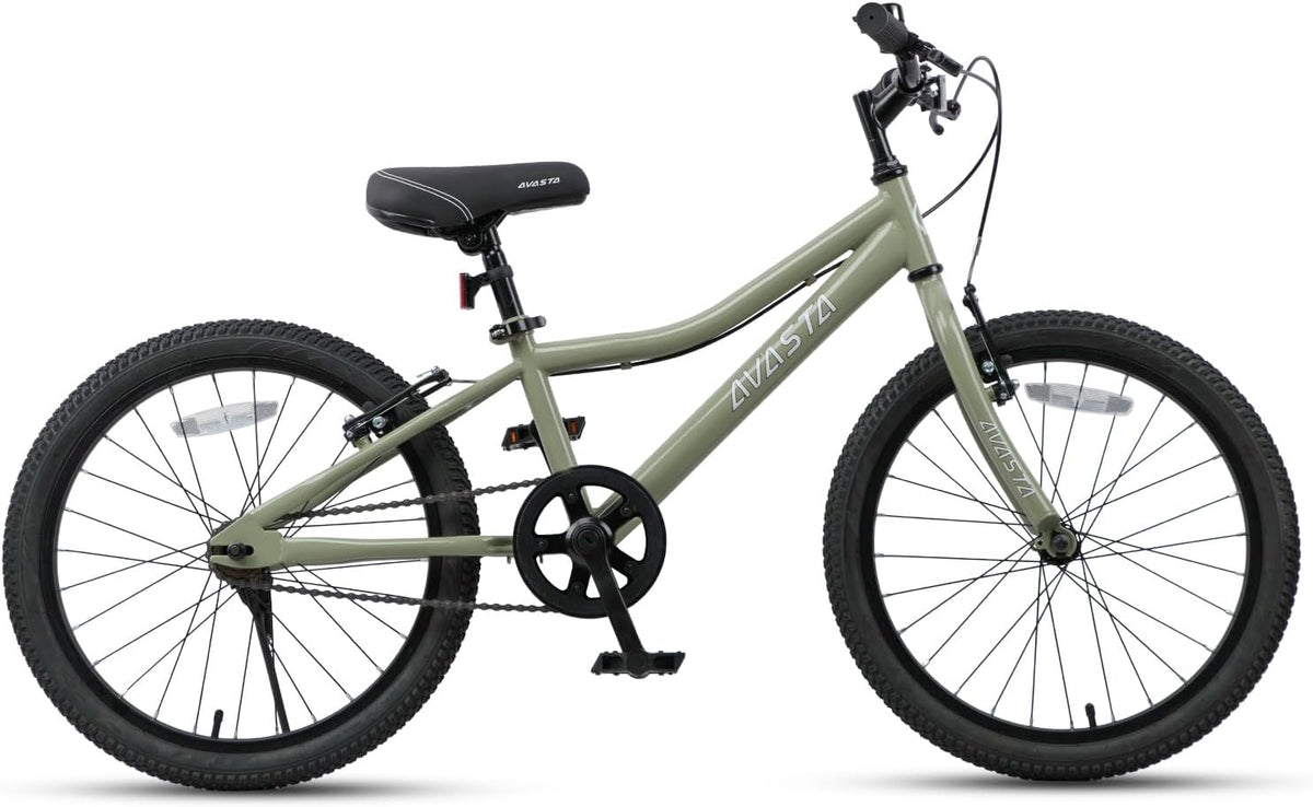 AVASTA Bilbo 18 20 24 Inch Kids Bike for Boys Girls Youth 5-14 Years - Army Green / 20 Inch with Kickstand - image 2