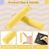 Fulmoon 40 pieces jumbo round white sidewalk chalk for kids - view 14