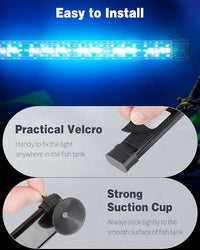 Pawfly 8 W Aquarium LED Light 16 Inch 24/7 Fish Tank Light with Full Spectrum IPX8 Waterproof Light Multi-Colored LEDs with D/N Mode Single Color Effects Timer and Adjustable Brightness