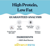 Full-Size Cow Hooves for Dogs | (50 Pack) All-Natural Long Lasting Dog Chews | Made from Grass Fed Cattle | Tasty Treat for Oral Hygiene | Fantastic Alternative for Rawhide and Bully Sticks