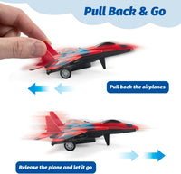 BOOJALOO 12-pack of diecast pull back fighter jet airplane toys - view 2