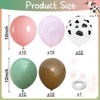 Sage Green Brown Balloons - Pink Green Cow - image 3