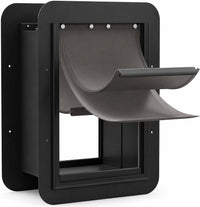 URSPET Medium Dog Door for Wall, 3-Flap Insulated, Steel Frame - Black / Medium / For Wall