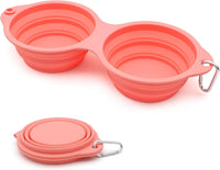 SLSON Collapsible Dog Bowls - Coral Pink
