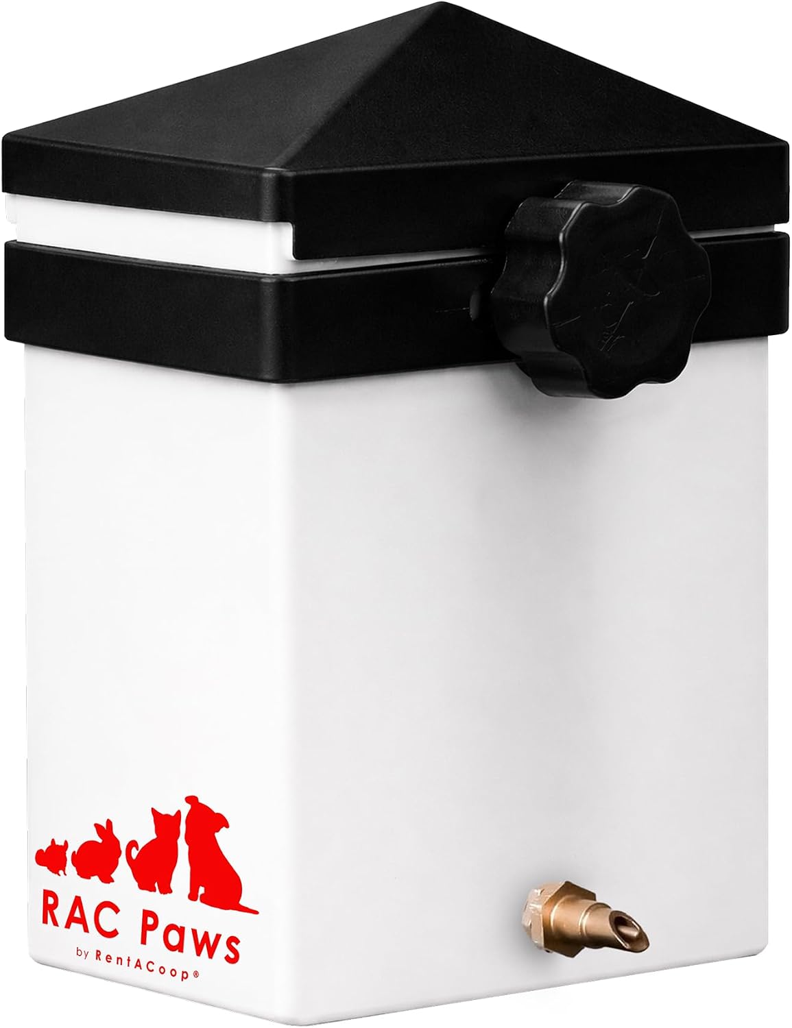 RAC Paws by RentACoop 32oz Small Animal Drinker with No-Drip Brass - 64oz