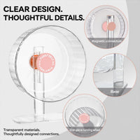 Super Silent Hamster Wheel 10.2 Inch, Magnetic Running Wheel - Peach Pink / Small(8.7 inch) - image 3