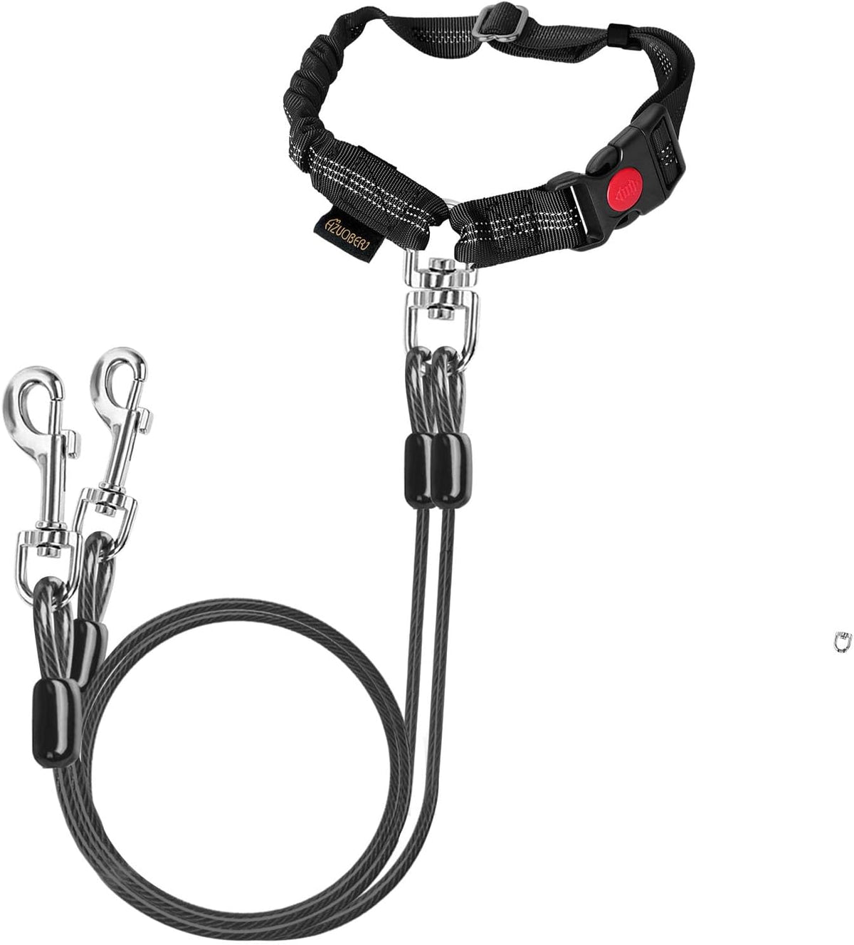 Chew Proof Dog Car Seat Belt - Black(Dual Dog) / 1 Pack
