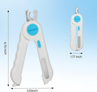 Cat Dog Pet Nail Clippers with Light, Llluminates Cat Dog Nails or Bloodline,Safety Pet Nail Clipper for Dogs, Cats, Rabbits Sharp No Nail Splitting