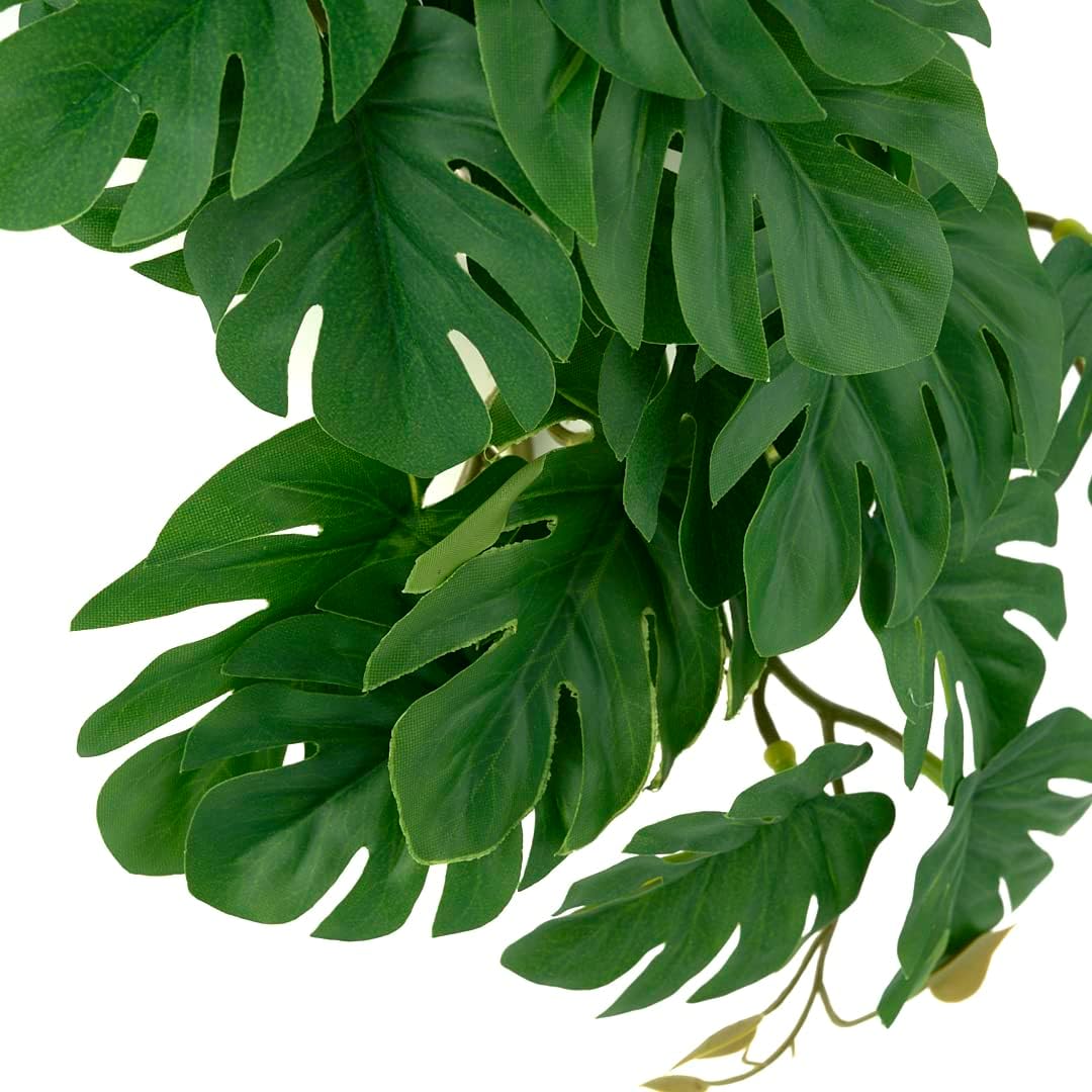 Fake Calathea Orbifolia, Reptile Terrarium Suction Plants – Essentials for Fish - Fake Monstera - image 4