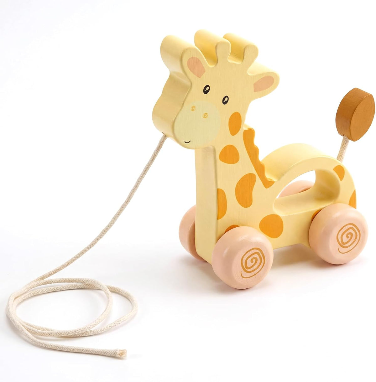 Baby Toys Car,Wooden Pull Along Toy for Toddlers 1 2 3 Year Olds – Fun for Kids & Family - Small Giraffe