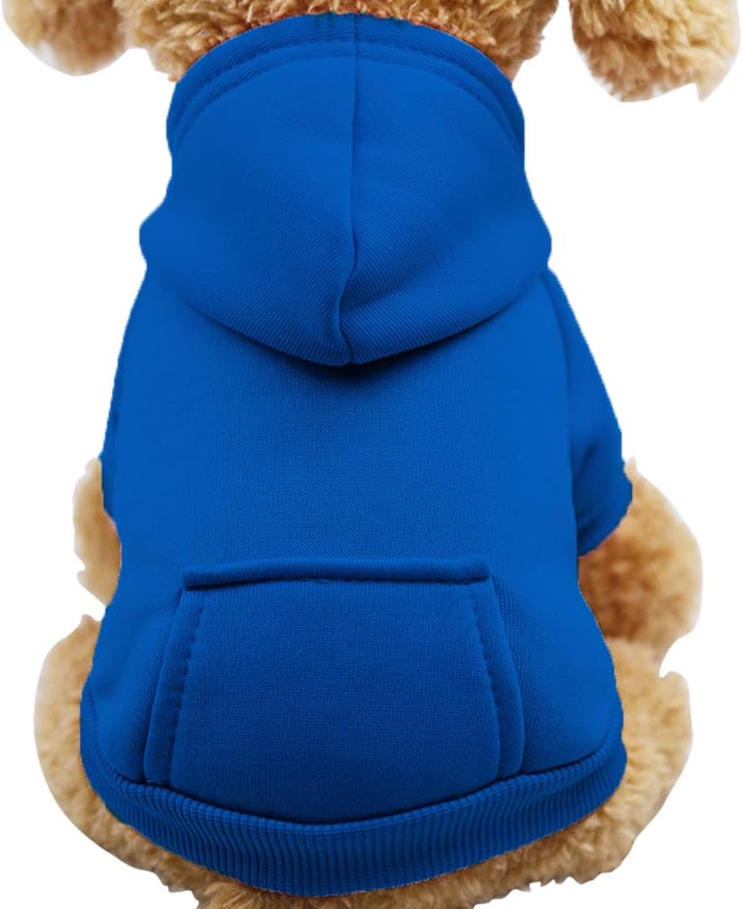 Soft Dog Hoodies for Small Dogs - Dark Blue / X-Small
