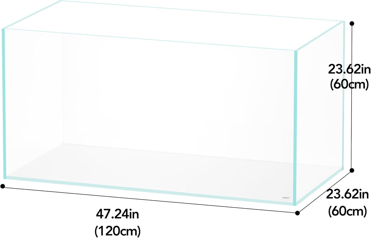 Aquarium 75H 37 Gallon Ultra Clear Glass Rimless Fish Tank – Essentials for Fish - Standard / 105Gal W47.2×D23.6×H23.6 in(120x60x60cm) - image 2