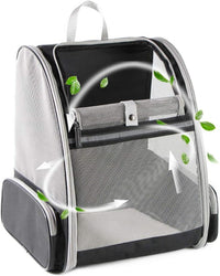 Texsens Innovative Traveler Bubble Backpack Pet Carriers for Cats - Black