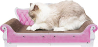 5 Packs in 1 Cat Scratch Pad with Box for Indoor Cats - Sofa Shape / 27.5inch / Pink