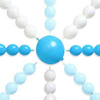 PartyWoo 100 white 6 inch linking balloons for garlands and arches