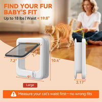 LIBBEPET Cat Door Interior Door - White / L - Inner Size: 7.2"W x 7.3"H - image 2
