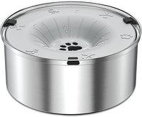 SCHITEC Dog Water Bowl No Spill 3L/0.8 Gallon Slow Drinking Anti-Splash Stainless Steel Dog Bowl with Floating Disk, Spill Proof Pet Travel Water Dispenser for Sloppy Messy Drinkers(Light Gray)