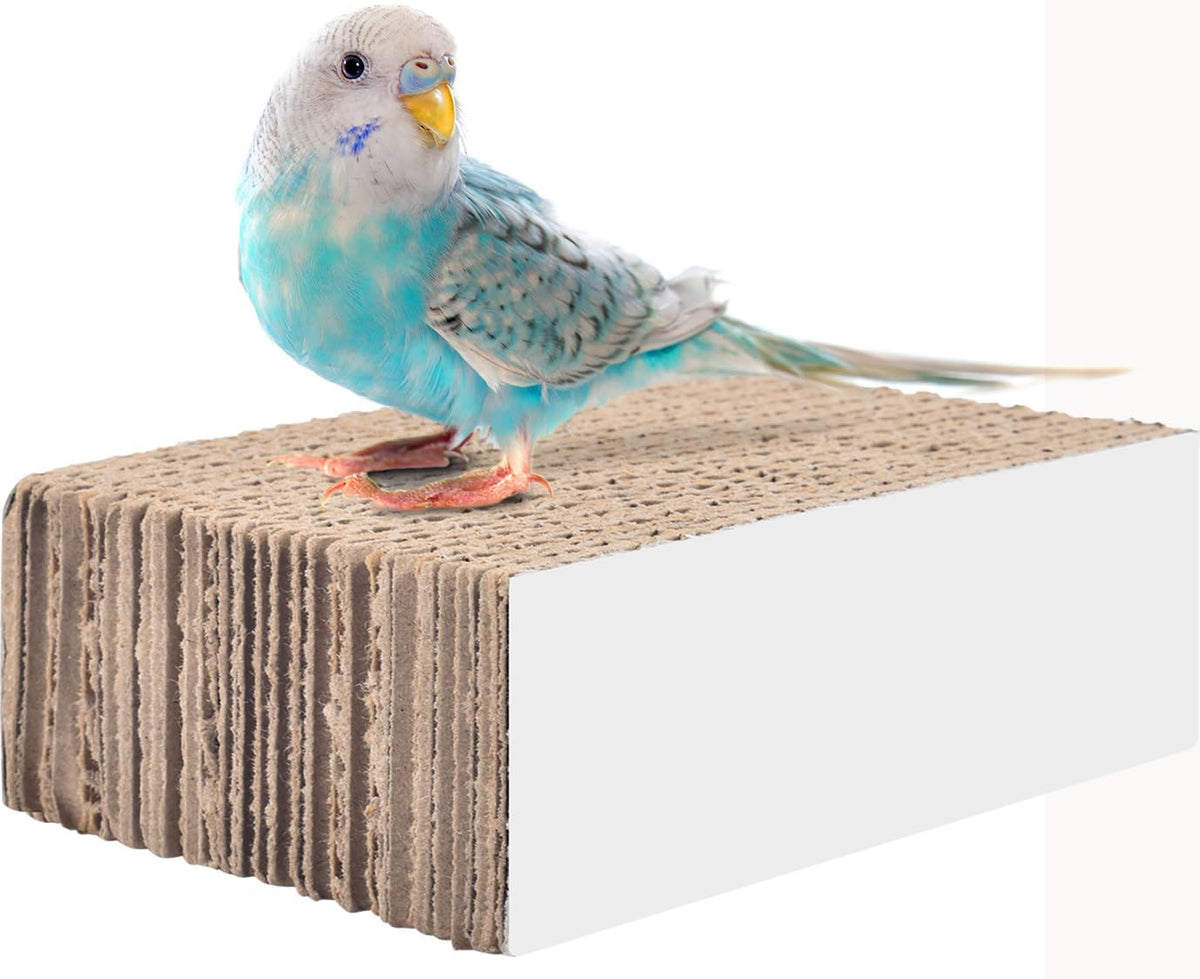 KATUMO Parrot Toys, 7.87 Inch Conure Shredder Foraging Chew Toys Bird Perch Stand Cardboard - S