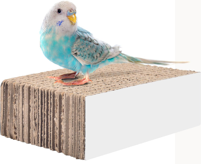 KATUMO Parrot Toys, 7.87 Inch Conure Shredder Foraging Chew Toys Bird Perch Stand Cardboard - S