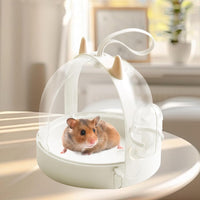 Hamster Carrier Cage Portable Cages Small Animals Carry Travel Case - 【White】 - image 4