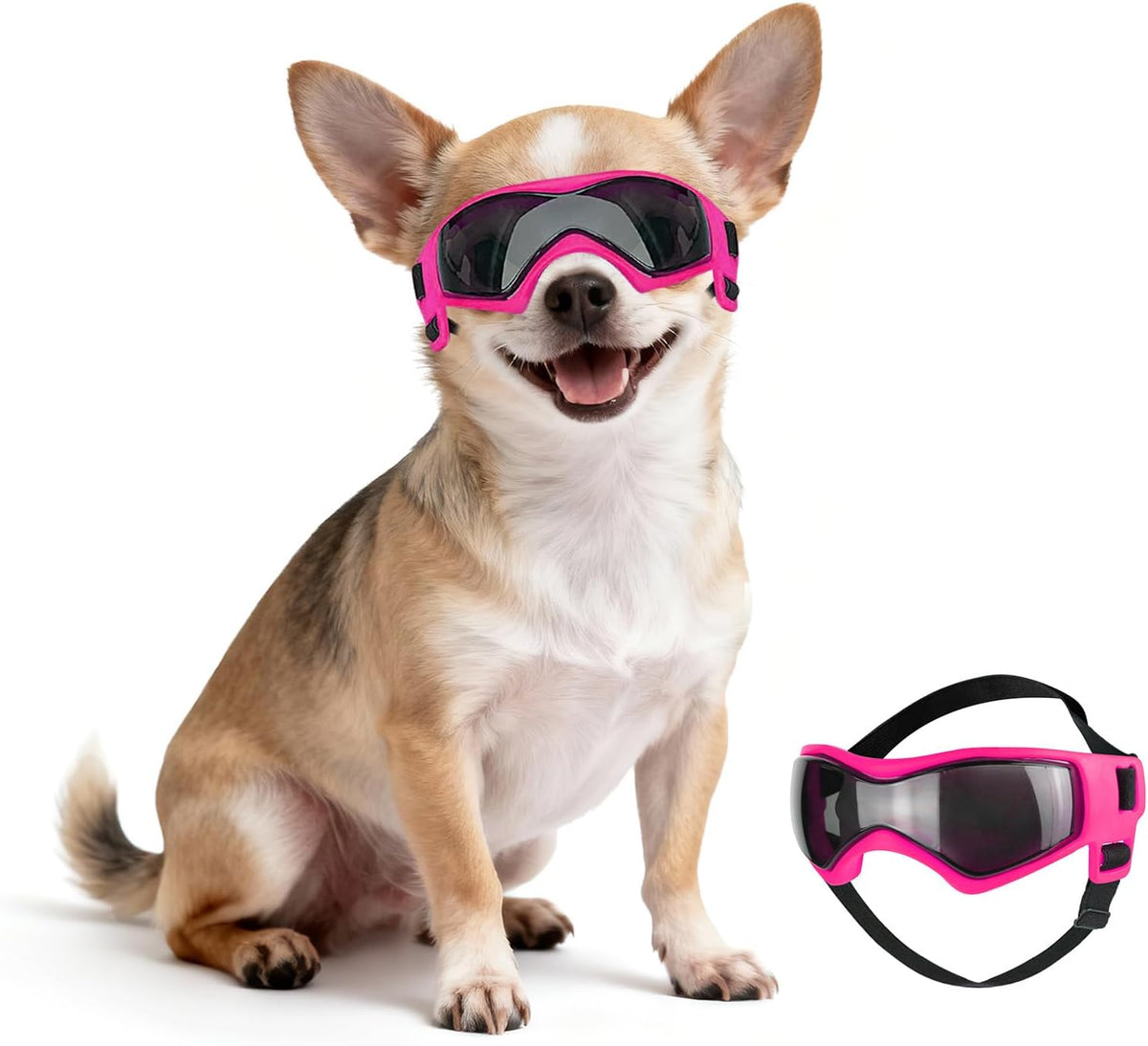 Dog Sunglasses for Extra Small Breed UV Protection Windproof XS Dog - X-Small / Pink