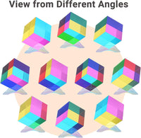 iKeelo Color Cube 2.4" w/Stand, Cyan Magenta Yellow - 50 mm - image 4