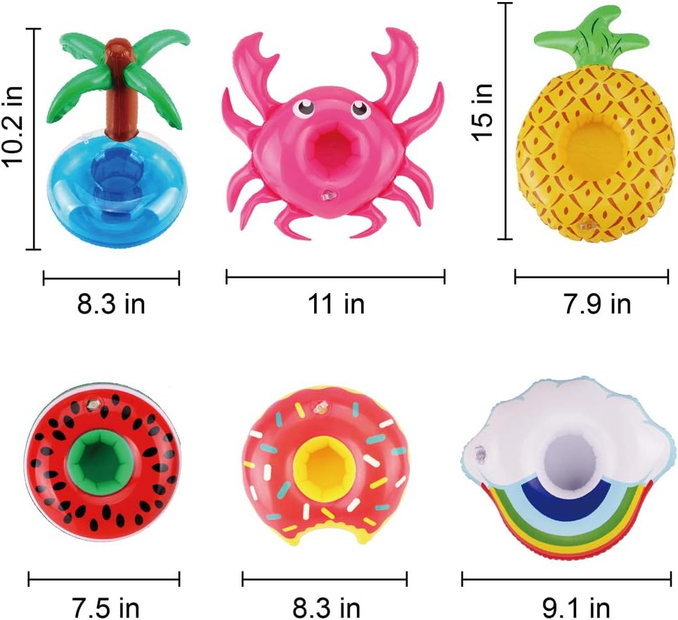 E-TING 5 pack inflatable doll swim ring floats for 11.5 inch dolls - view 3
