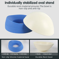 Bulldog Bowl Anti-Slip Dog Cat Dish Detachable Rubber Dog Bowl Pet - Blue / 3.5 Cup ( Medium/Large Dog ) - image 4