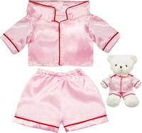 Skicuff pink 2-piece teddy bear pajama outfit with top and pants - view 4