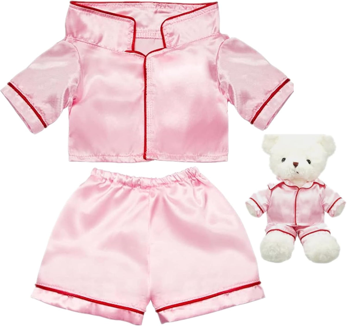 Skicuff pink 2-piece teddy bear pajama outfit with top and pants - view 4